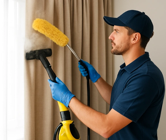 Trusted blind cleaning technician Matty Curtain Cleaning petrie-terrace QLD