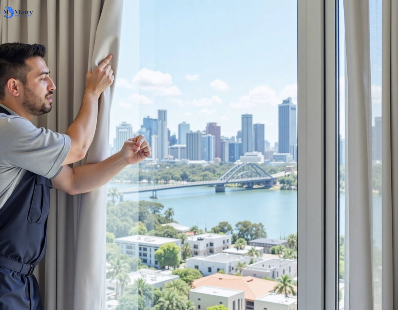 Professional curtain steam cleaning service petrie-terrace QLD by Matty Curtain Cleaning