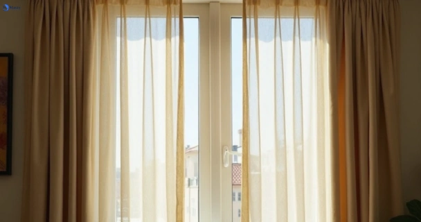 Dull dusty drapes in petrie-terrace before professional cleaning