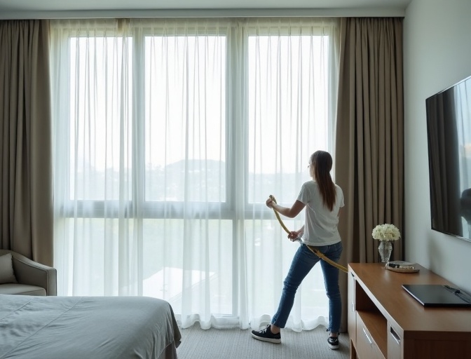 Petrie Terrace Sheer Curtain Cleaning